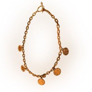 🌟Stunning vintage 80s Fendi Janus coin necklace